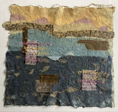 Mulberry papers, stitching, fabrid